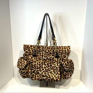 Be and D convertible leopard bag